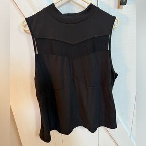 SHEIN Black Sleeveless Mock Neck Tank Top